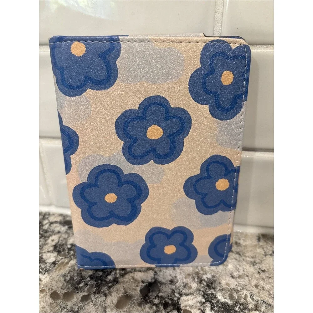 Kindle Case New Blue Flowers with‎ Hands Strap and Stand for Paperwhite
